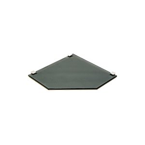 Porta Shampoo de Canto Reto em Vidro Fumê Lapidado - Aquabox - 25cmx25cmx8mm