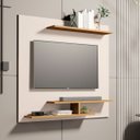 Ver imagem 1 de Painel Osiris para Tvs de até 32" com 3 Praleteiras Moderno:branco