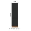 Ver imagem 3 de Paneleiro Armário de Cozinha 60 cm 3 Portas Rustic/Preto Agata Madesa