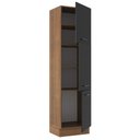 Ver imagem 5 de Paneleiro Armário de Cozinha 60 cm 3 Portas Rustic/Preto Agata Madesa