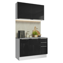 Ver imagem 4 de Armário de Cozinha Compacta 120 x 60 cm Branco/Preto Lux Madesa 02
