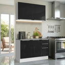 Ver imagem 1 de Armário de Cozinha Compacta 120 x 60 cm Branco/Preto Lux Madesa 02