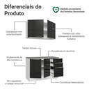 Ver imagem 6 de Armário de Cozinha Compacta 120 x 60 cm Branco/Preto Lux Madesa 02
