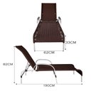 Ver imagem 6 de Cadeira Espreguiçadeira Havaí Alumínio e Fita Náutica Marrom