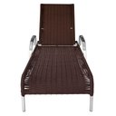 Ver imagem 4 de Cadeira Espreguiçadeira Havaí Alumínio e Fita Náutica Marrom