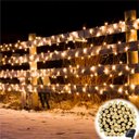 Ver imagem 4 de Pisca Cordão 300 Lâmpadas Solar Led Amarelo de Natal de 30m