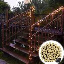 Ver imagem 2 de Pisca Cordão 300 Lâmpadas Solar Led Amarelo de Natal de 30m