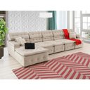 Ver imagem 3 de Sofá Orlando 4.20x1.70m com Chaise, Retrátil e Reclinável - Bege