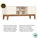 Ver imagem 3 de Rack Bancada Buffet 140cm Alure Off White/cinamomo