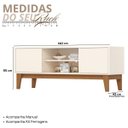 Ver imagem 2 de Rack Bancada Buffet 140cm Alure Off White/cinamomo
