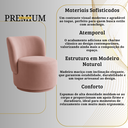 Ver imagem 6 de Poltrona Orgânica Redonda Estofada Veludo Rose Luxo Moderna Confortável P/ Sala Espera Recepção Hall