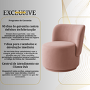 Ver imagem 7 de Poltrona Orgânica Redonda Estofada Veludo Rose Luxo Moderna Confortável P/ Sala Espera Recepção Hall