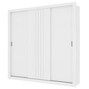 Ver imagem 2 de Guarda Roupa Casal 3 Portas Doha 2 Gavetas Carraro Ripado Branco