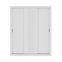 Ver imagem 3 de Guarda Roupa Casal 3 Portas Doha 2 Gavetas Carraro Ripado Branco