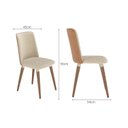 Ver imagem 3 de Kit 2 Cadeiras de Jantar com Pés em Madeira Maciça Dakota