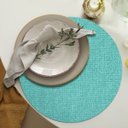 Ver imagem 4 de 6 Jogo Americano Redondo Sousplat Mesa Posta Luxo Vie Vdt