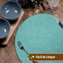 Ver imagem 6 de 6 Jogo Americano Redondo Sousplat Mesa Posta Luxo Vie Vdt