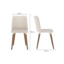 Ver imagem 2 de Cadeiras para Sala de Jantar 2 Unidades Dakota Branco/Marrom/Champanhe