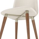 Ver imagem 3 de Cadeiras para Sala de Jantar 2 Unidades Dakota Branco/Marrom/Champanhe