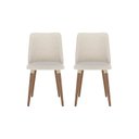 Ver imagem 1 de Cadeiras para Sala de Jantar 2 Unidades Dakota Branco/Marrom/Champanhe