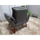 Ver imagem 4 de Poltrona Decorativa Opala Suede Cinza Escuro-PANDORA DECOR