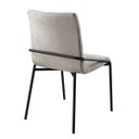 Ver imagem 5 de Cadeira Estofada com Costura Decorativa e Base em Aço Carbono Pintura Epóxi – Yara Exclusiva Linho L
