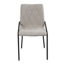 Ver imagem 4 de Cadeira Estofada com Costura Decorativa e Base em Aço Carbono Pintura Epóxi – Yara Exclusiva Linho L