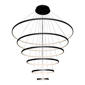 Lustre Pendente Sindora Qd05448 Preto Led Bivolt