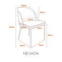 Ver imagem 2 de Cadeira Poltrona Moderna Estofada Nevada Fratini