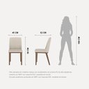 Ver imagem 2 de Conjunto 2 Cadeiras para Sala de Jantar Kalina Branco/Marrom