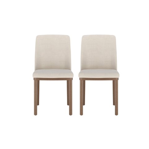 Conjunto 2 Cadeiras para Sala de Jantar Kalina Branco/Marrom