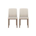 Ver imagem 1 de Conjunto 2 Cadeiras para Sala de Jantar Kalina Branco/Marrom