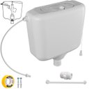 Ver imagem 1 de Caixa de Descarga Elevada de 6,8 À 9l Branca + Engate + Fita Veda Rosca