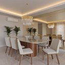 Ver imagem 2 de Conjunto 2 Cadeiras para Sala de Jantar Kalina Bege/Marrom