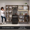 Ver imagem 6 de Armário de Cozinha Completa 229cm Rustic/Preto Emilly Madesa 05