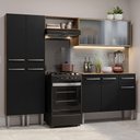 Ver imagem 1 de Armário de Cozinha Completa 229cm Rustic/Preto Emilly Madesa 05