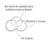 3x Anel Reparo Borracha Bialetti Vedação Moka Express 2 Xíc - 2