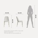 Ver imagem 2 de Kit 2 Cadeiras Estofadas e com Base de Aço Lucille