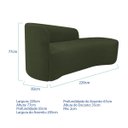 Ver imagem 3 de Kit Divã Recamier Orgânico França 220cm Lado Direito e 2 Poltronas Amore Linho
