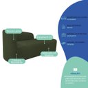 Ver imagem 4 de Kit Divã Recamier Orgânico França 220cm Lado Direito e 2 Poltronas Amore Linho