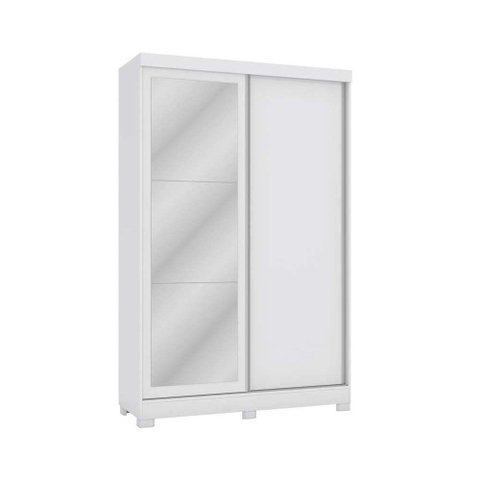 Guarda Roupa 2 Portas de Correr e 2 Gavetas C/espelho e Pés N571 Branco - Kappesberg