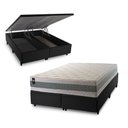 Ver imagem 1 de Conjunto Box Baú Super King Oxford Preto 193x203x74 Espuma D33