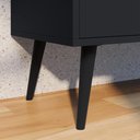 Ver imagem 6 de Aparador Buffet Pequeno Retrô Cantinho Café Sala Escritório Cozinha Wood New Simples -Preto/