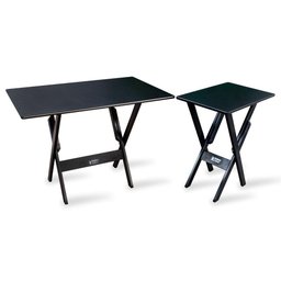 Jogo De Mesa 1,10x70 Com 2 Cadeiras E Mesa Aparador Preto - 6