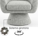 Ver imagem 6 de Poltrona Decorativa Cave Base Giratoria Boucle Tce 1018 Moll