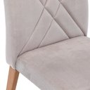 Ver imagem 5 de Kit 2 Cadeiras para Sala de Jantar com Pés em Madeira Natural Megan Cinza/Marrom