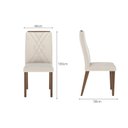 Ver imagem 2 de Kit 2 Cadeiras para Sala de Jantar com Pés em Madeira Natural Megan Branco/Marrom
