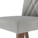Ver imagem 5 de Kit 2 Cadeiras para Sala de Jantar com Pés em Madeira Natural Megan Cinza/Marrom/Linked