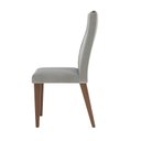 Ver imagem 6 de Kit 2 Cadeiras para Sala de Jantar com Pés em Madeira Natural Megan Cinza/Marrom/Linked