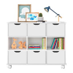 Nicho Organizador c/ 6 Gavetas com Rodízio Roterdã Q01 - Doce Sonho Móveis NICHO ORGANIZADOR NICHO D - 1